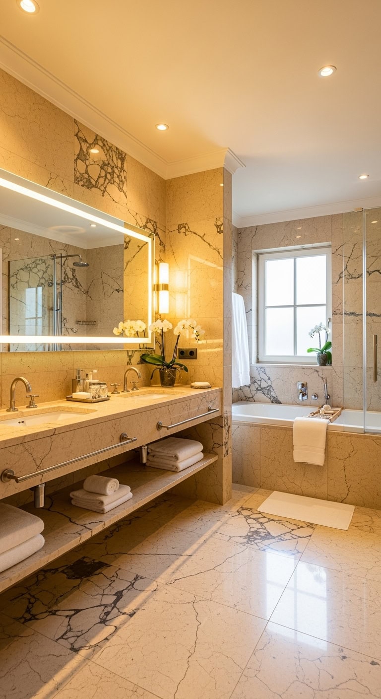 waterproof marble with protective sealant