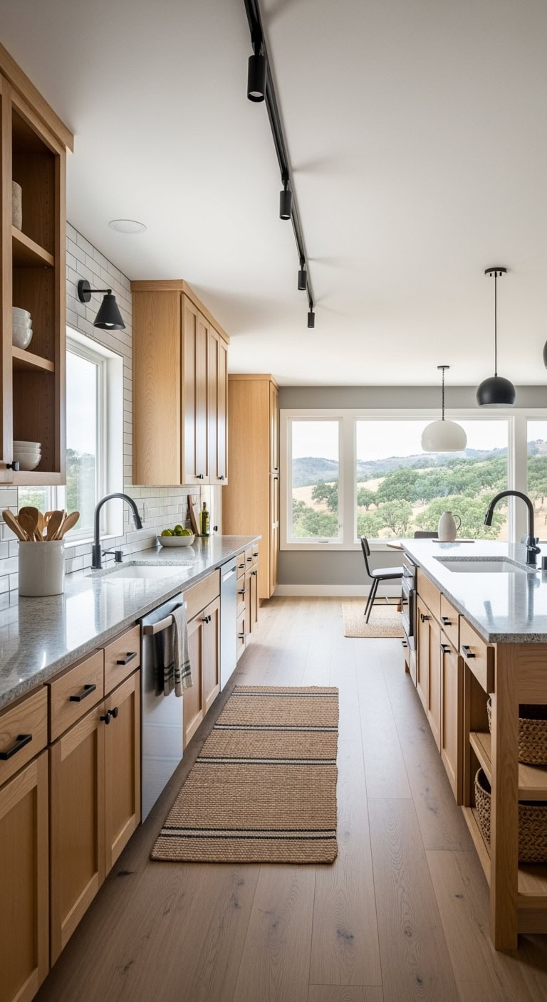 minimalist ranch kitchen warmth