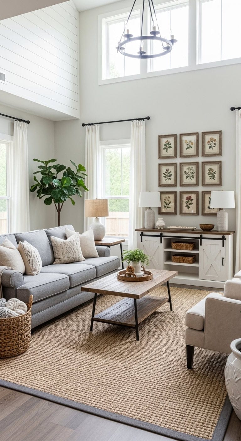 modern farmhouse shiplap livingroom