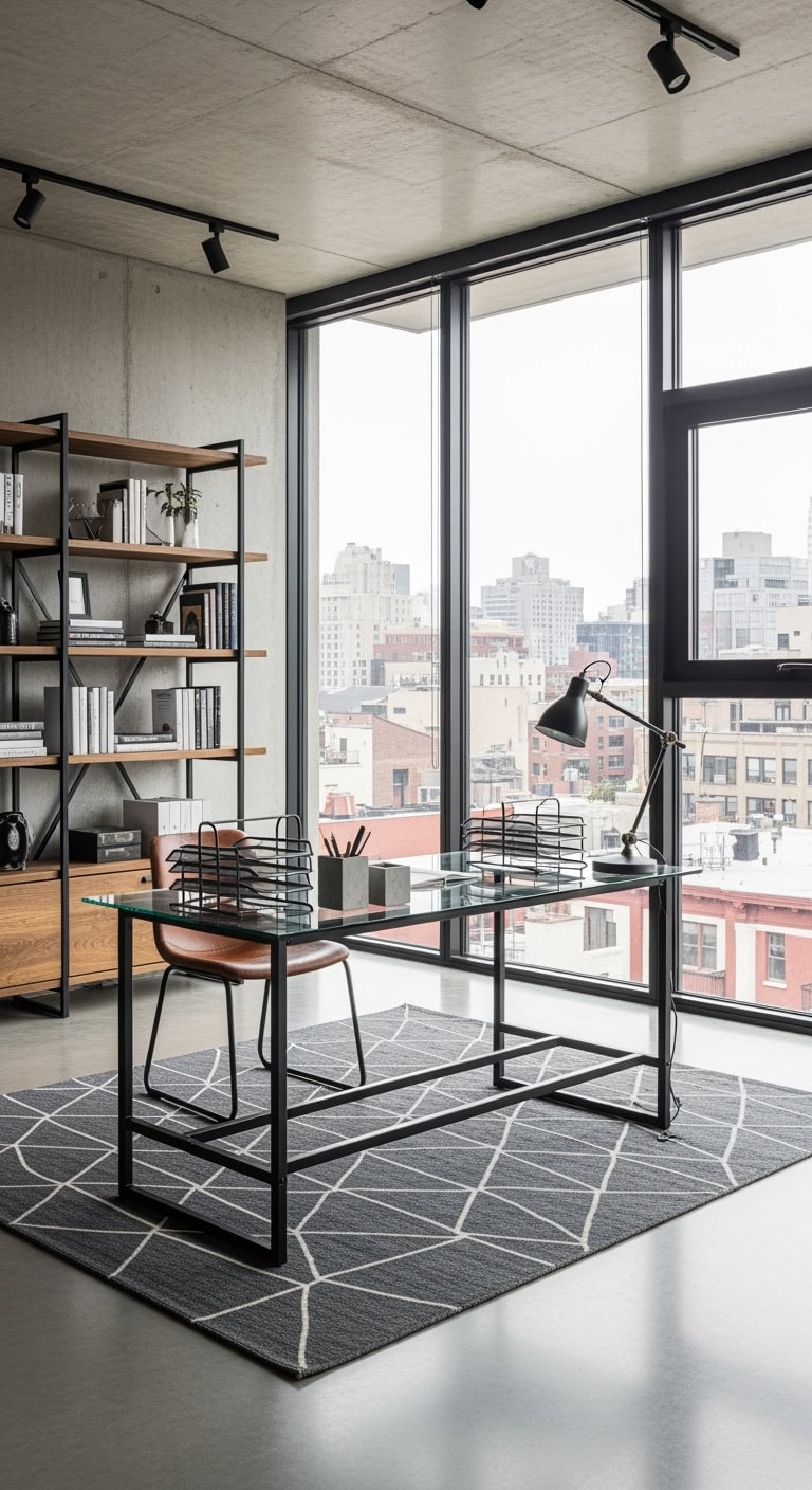 industrial concrete modern workspace