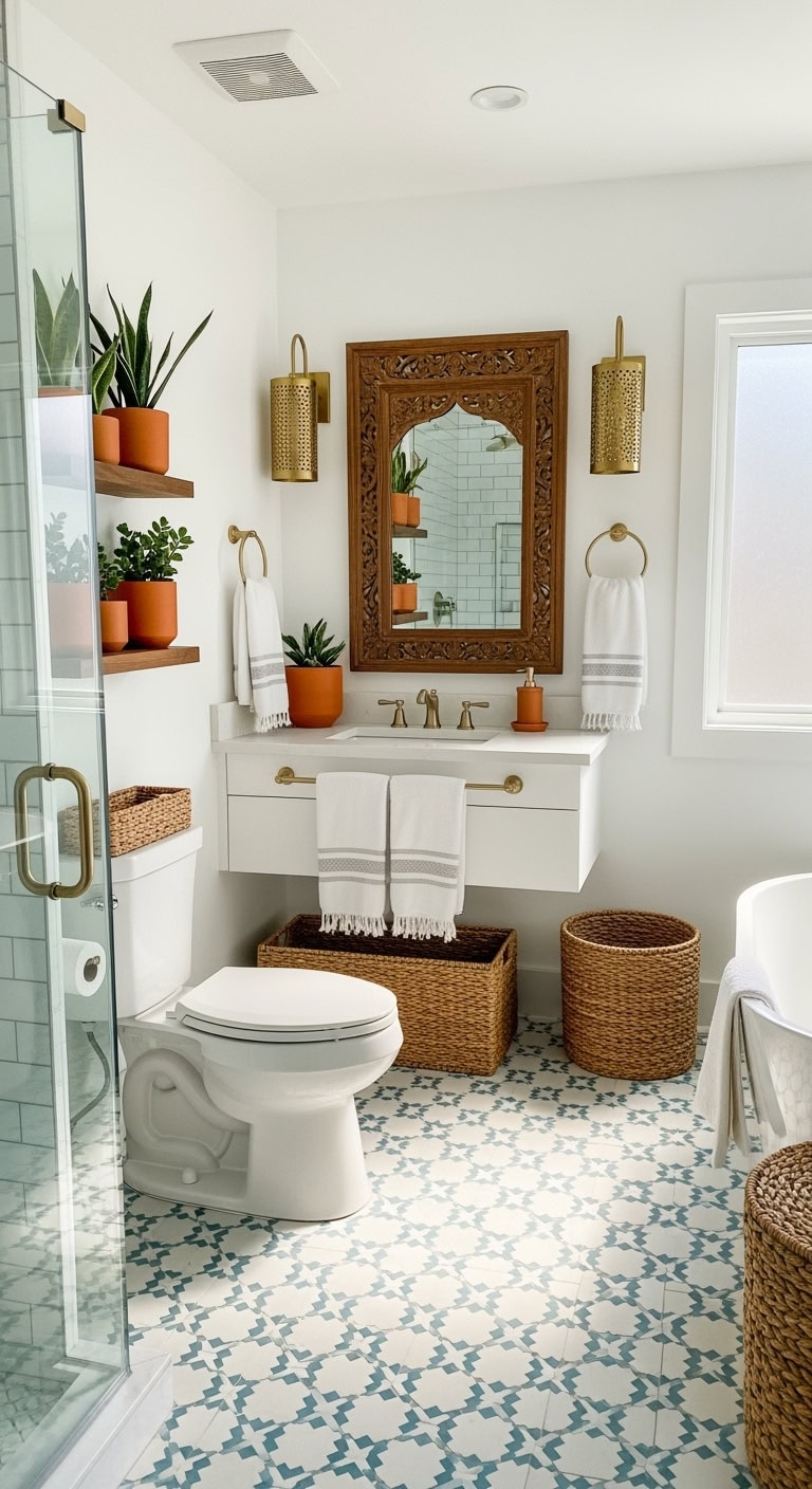 elegant moroccan bathroom oasis inspiration