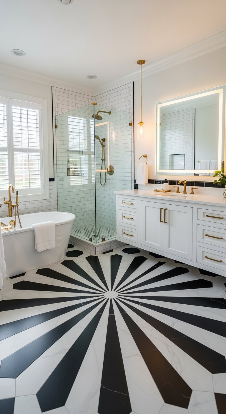 geometric floor pattern showstopper statement