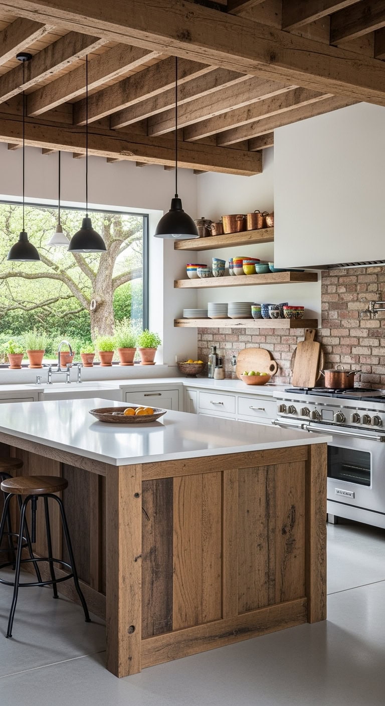 harmonious contrasts of reclaimed and refined