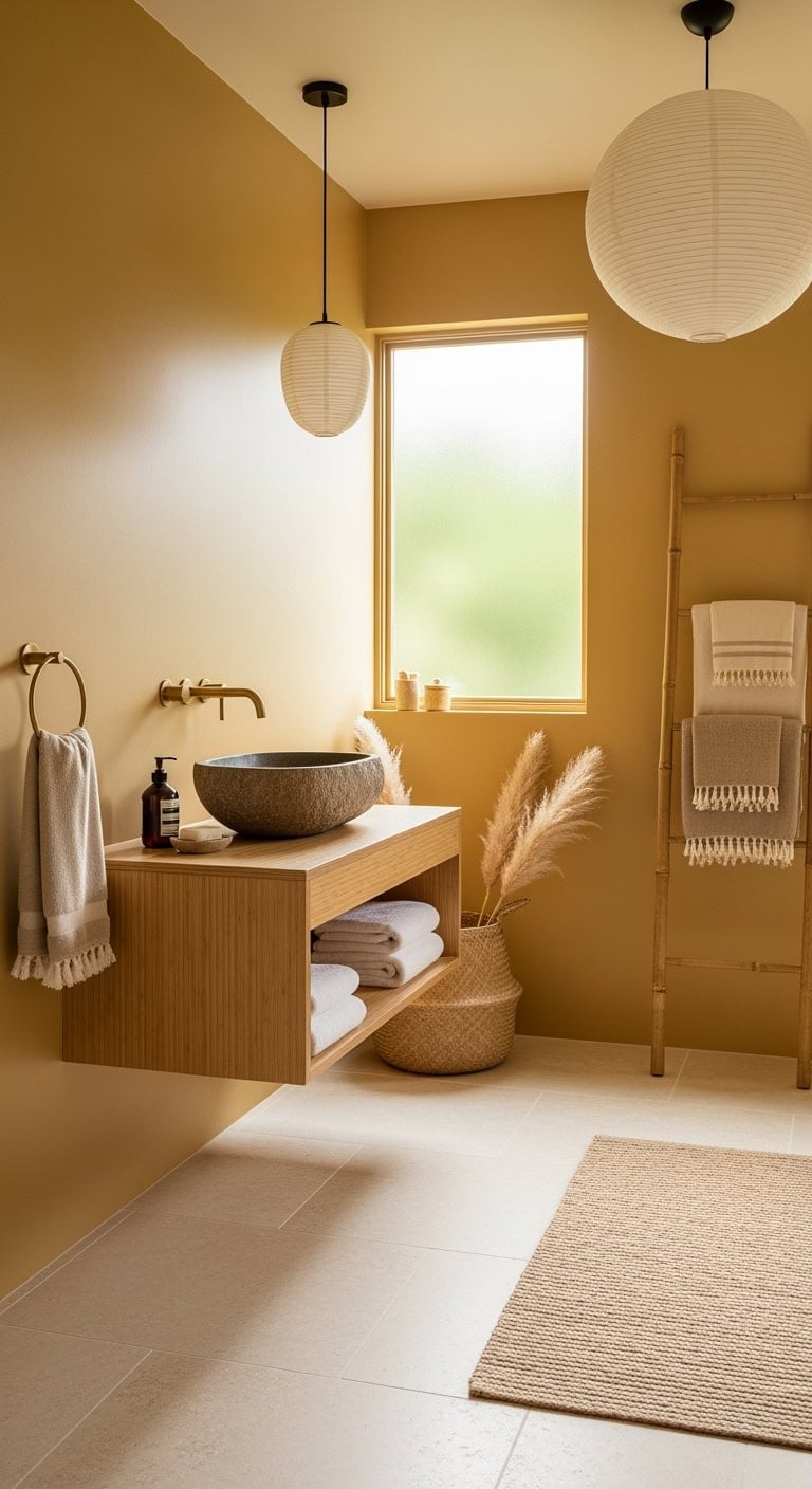 muted mustard spa retreat