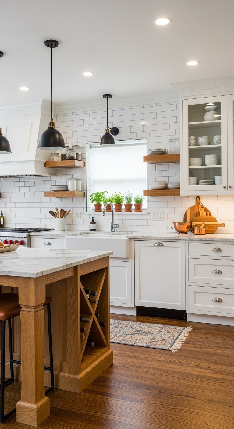 timeless white timber kitchen