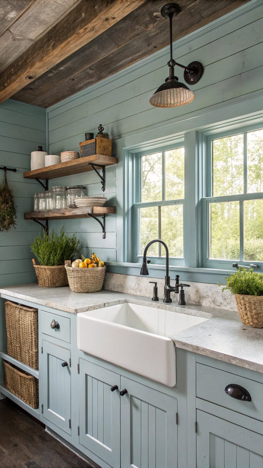 rustic farmhouse blue charm