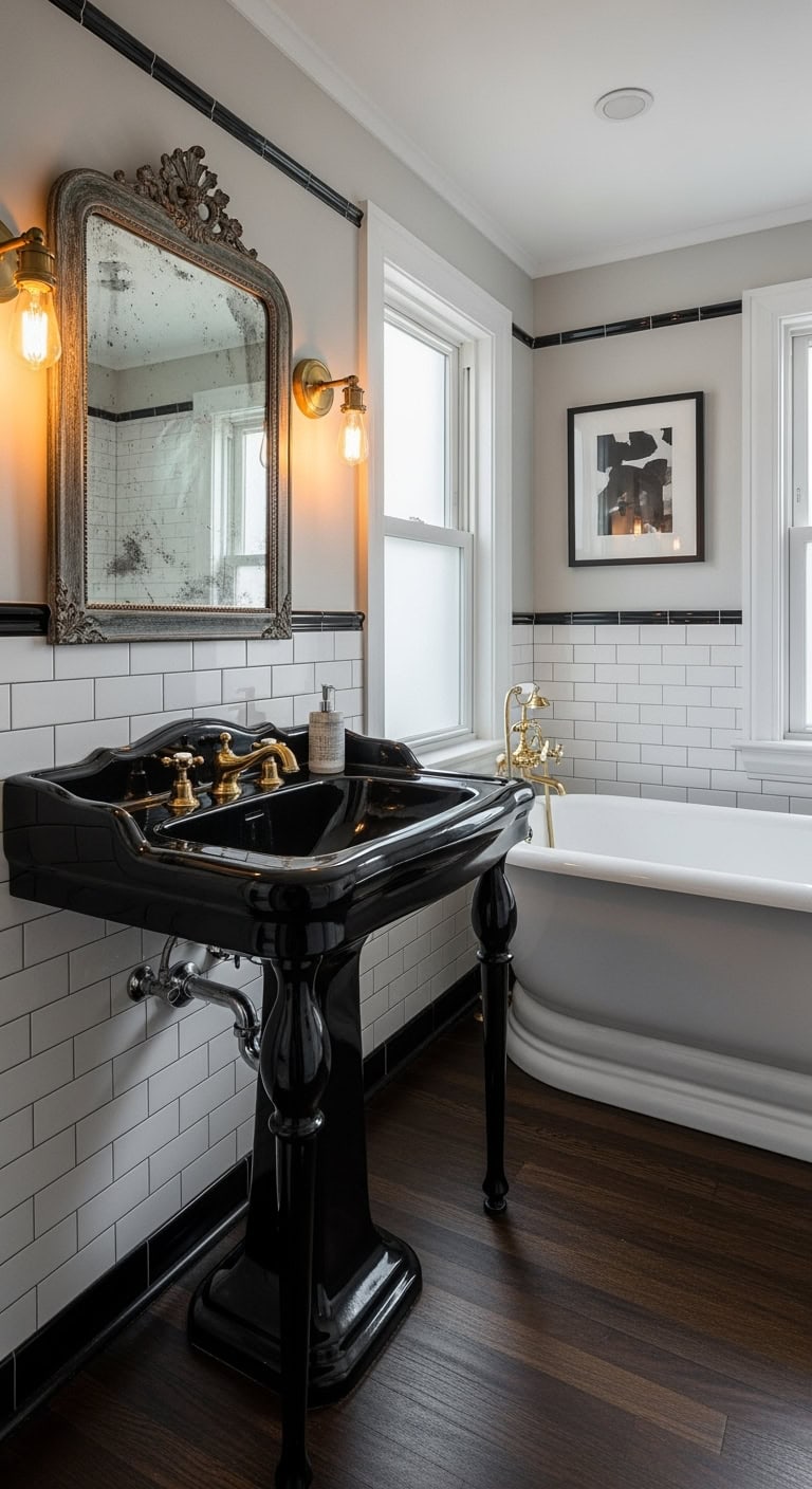 vintage porcelain basin moody elegance