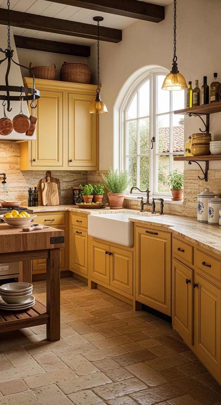 mediterranean mustard kitchen charm
