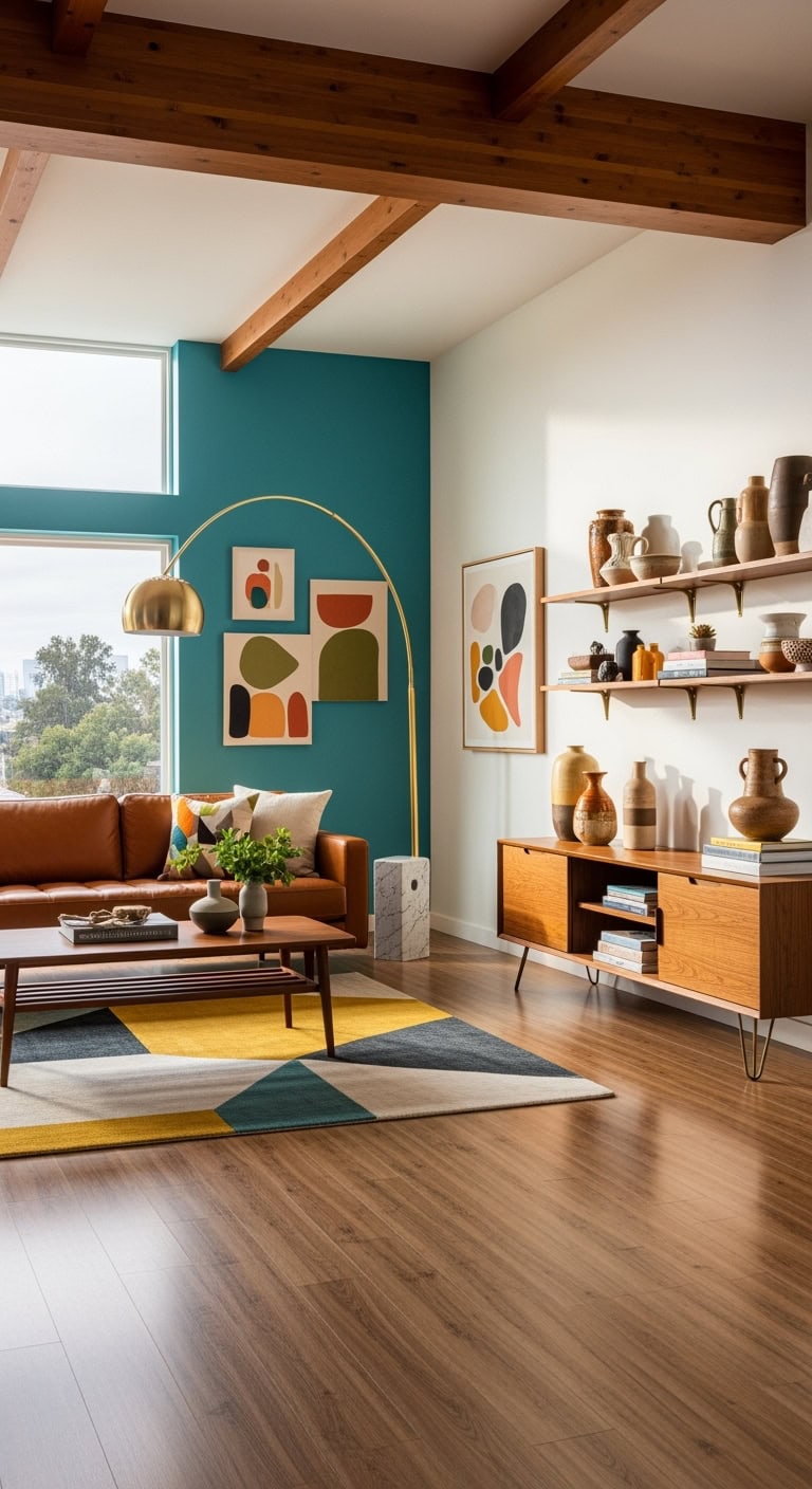 mid century warm wood aesthetic
