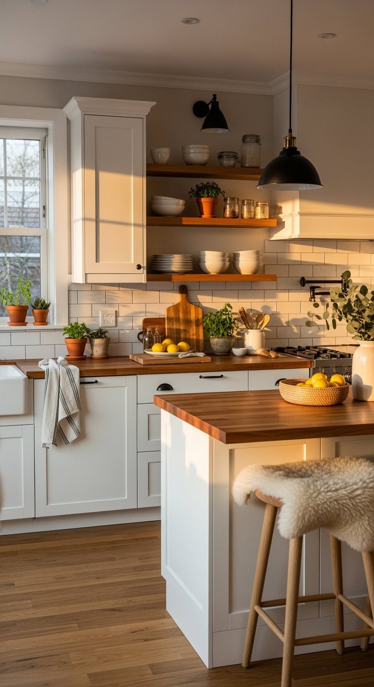 cozy minimalism with greenery