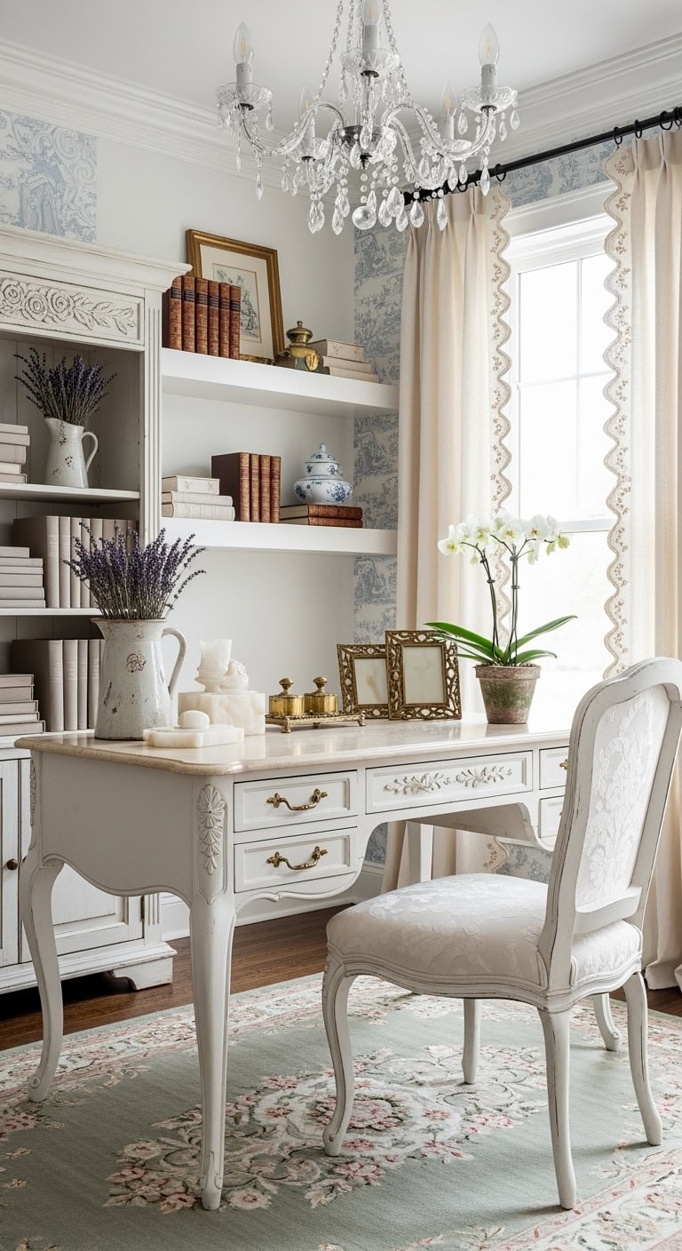 refined french provincial home office