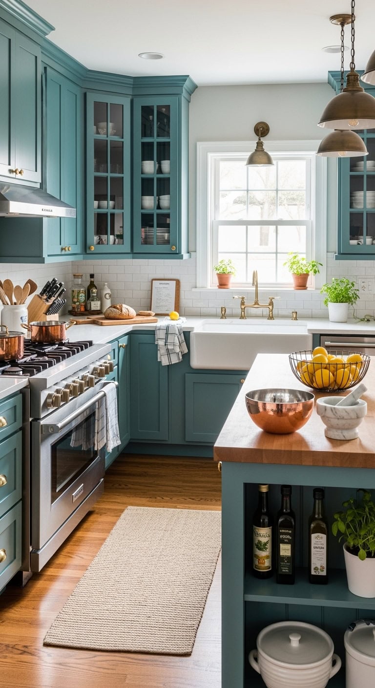 affordable turquoise cabinet transformation ideas