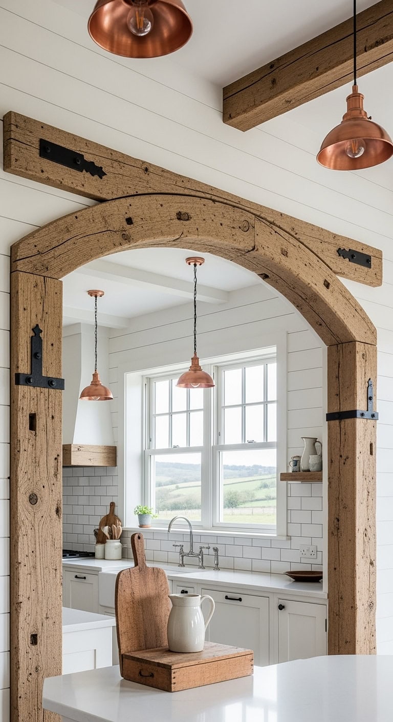 rustic farmhouse kitchen focal point