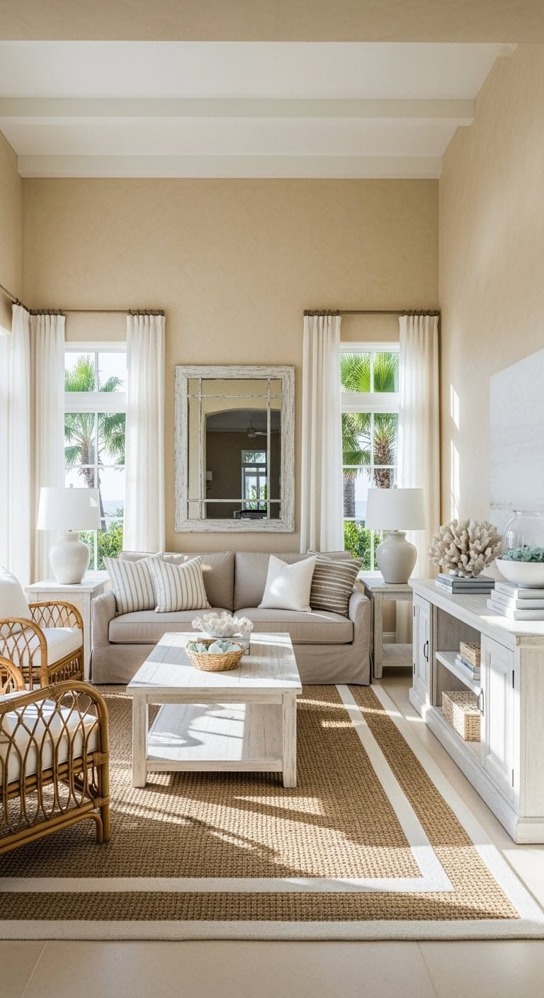 sand toned coastal linen aesthetic