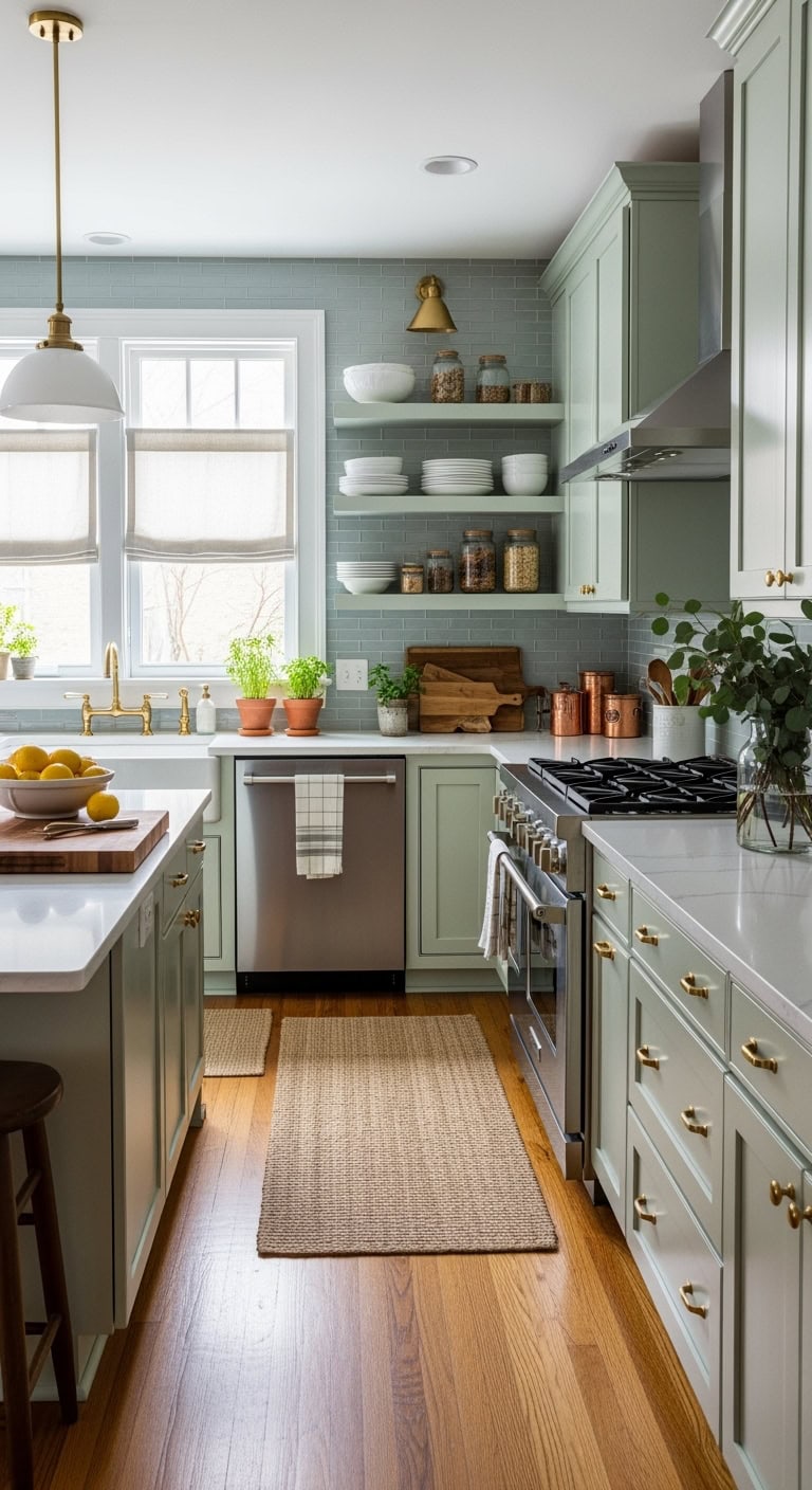 blended pistachio kitchen elegance