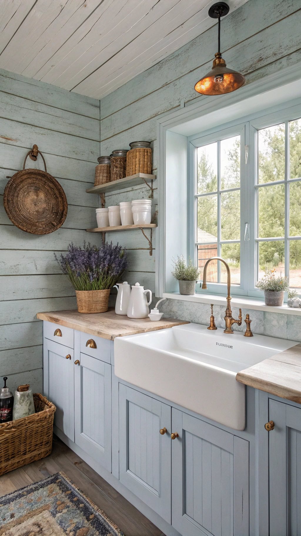 faded blue shiplap charm