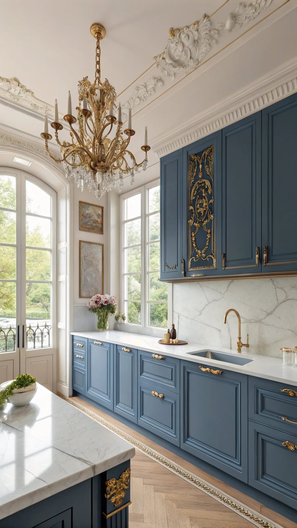 gilded french kitchen elegance