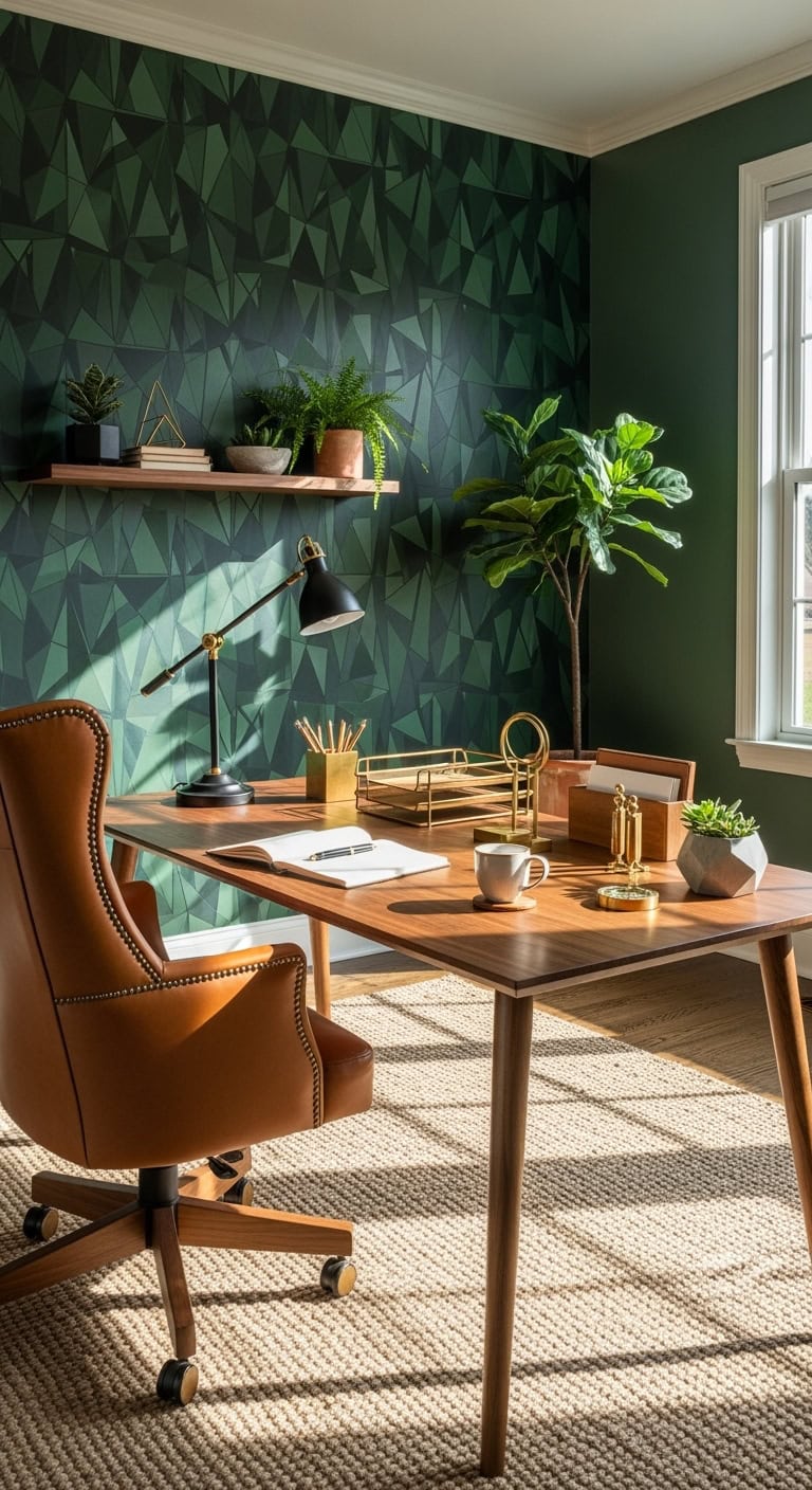 geometric moody grounded focal workspace