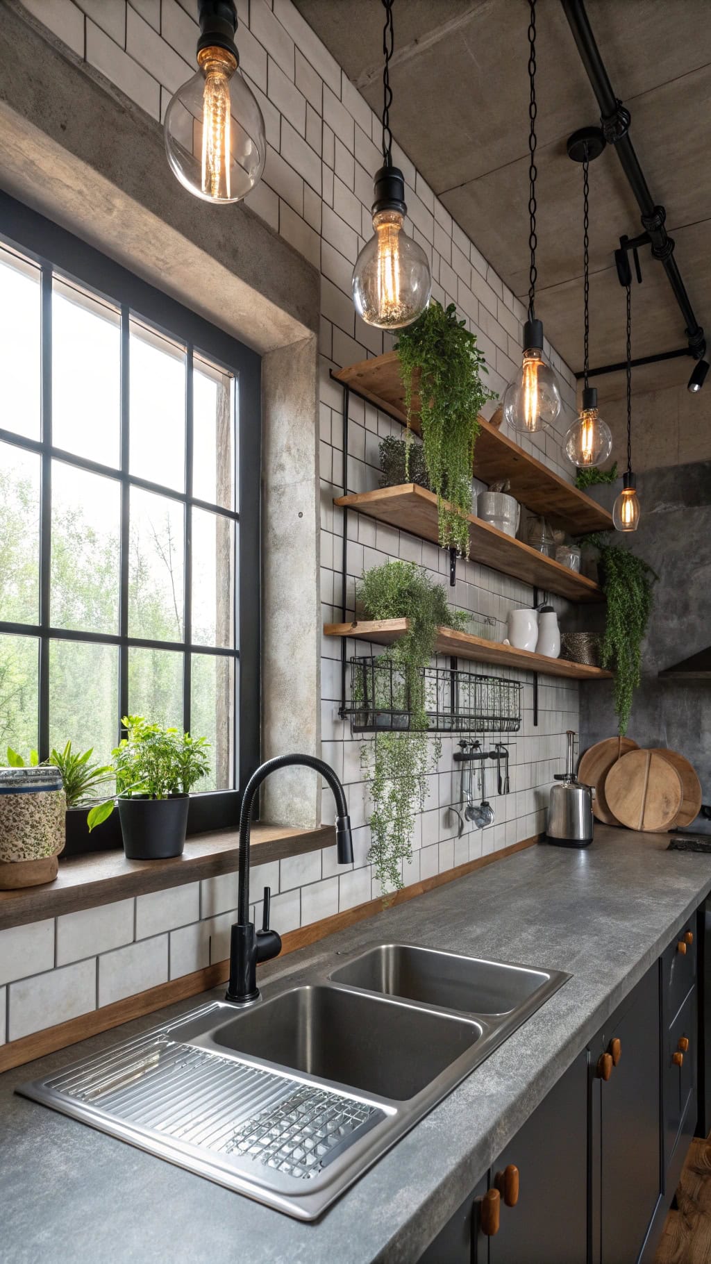 urban industrial kitchen design