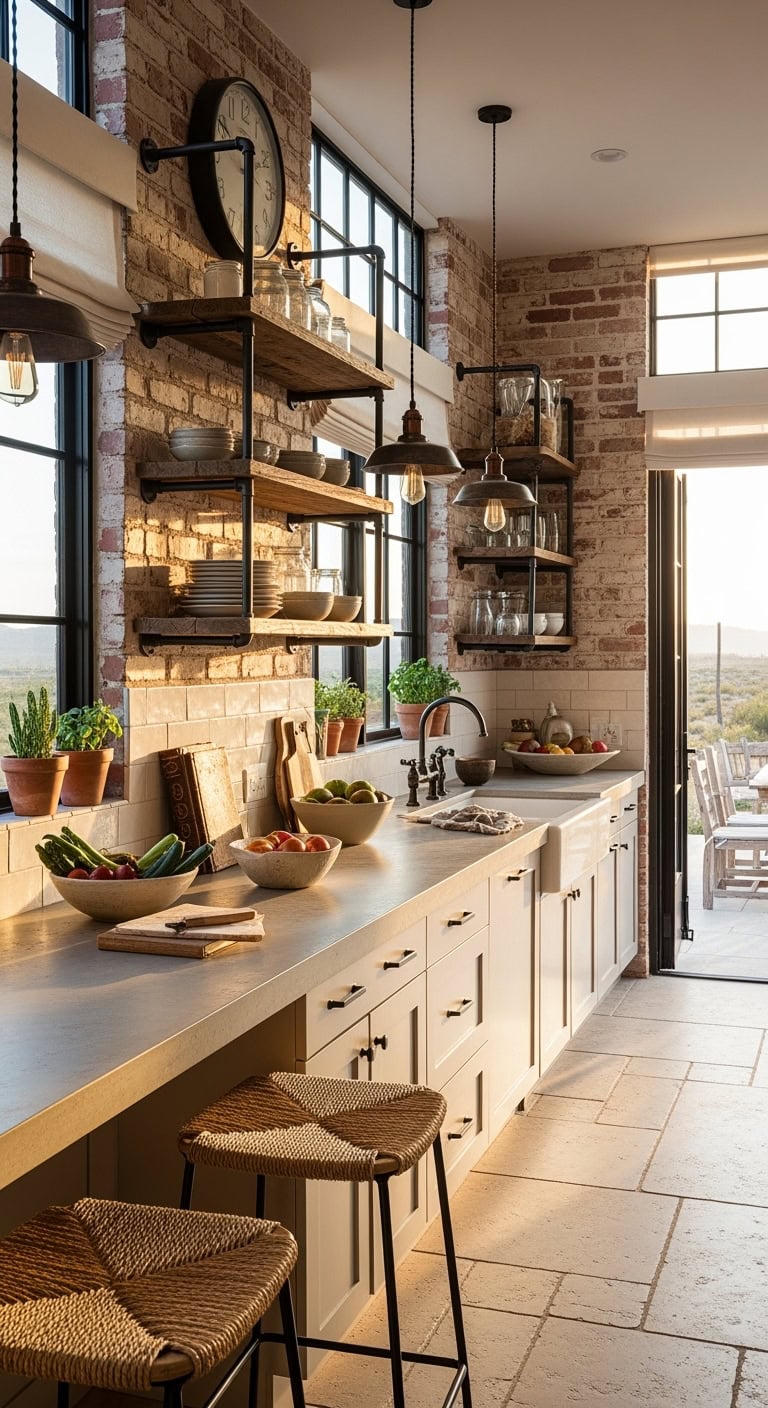 industrial sand kitchen design