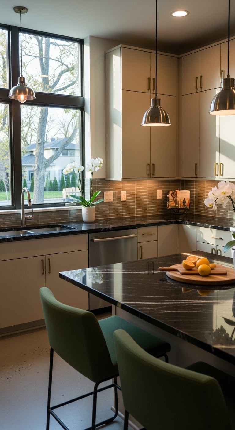 contemporary sand kitchen style