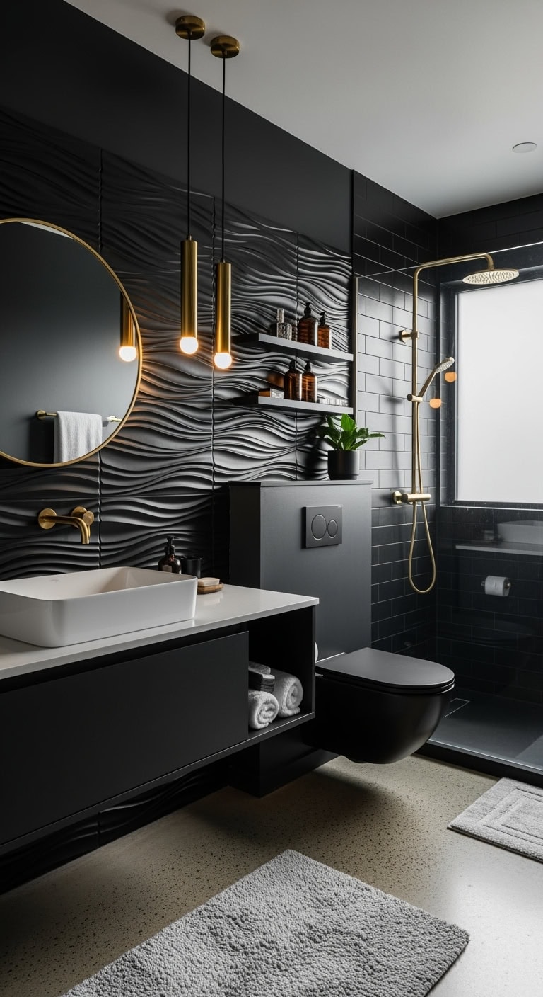 textured black wall panels versatile drama