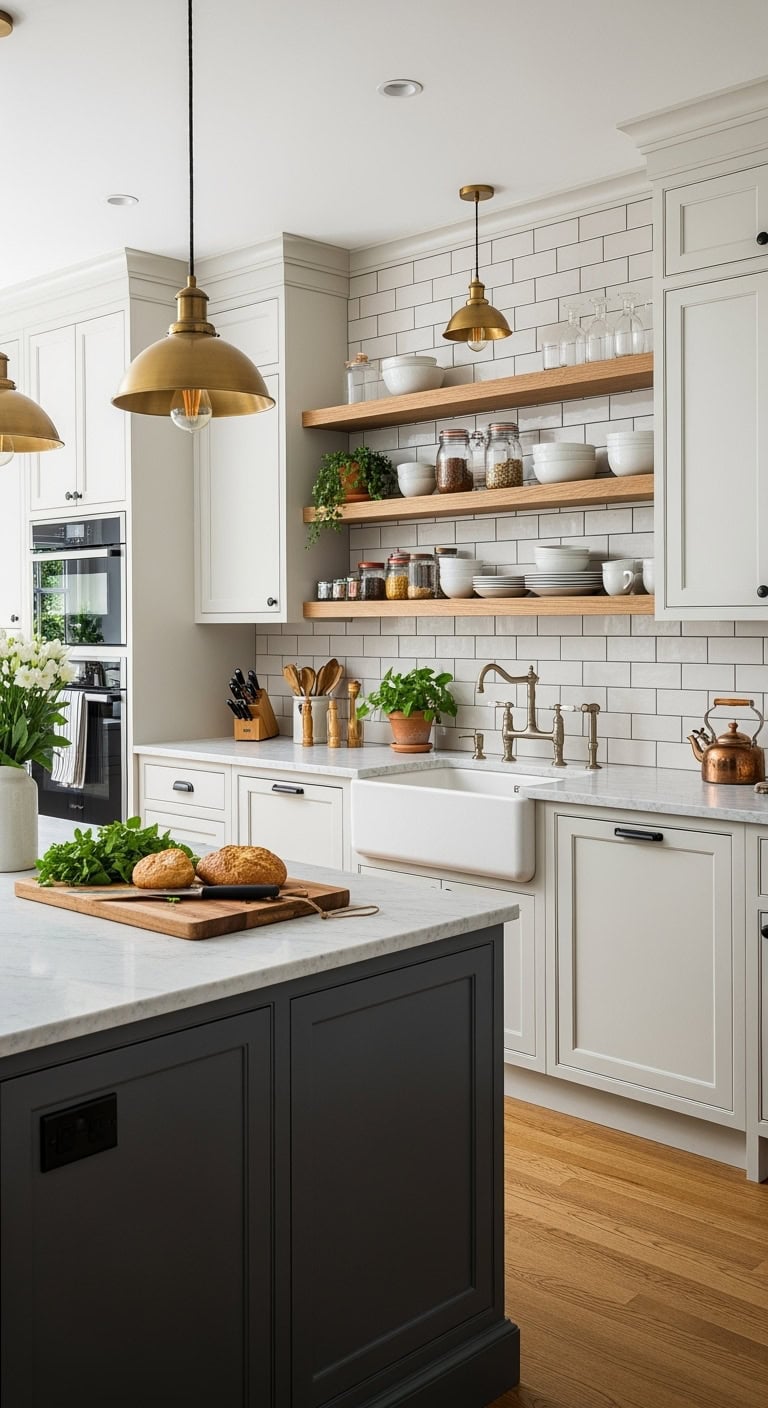 modern off white kitchen elegance