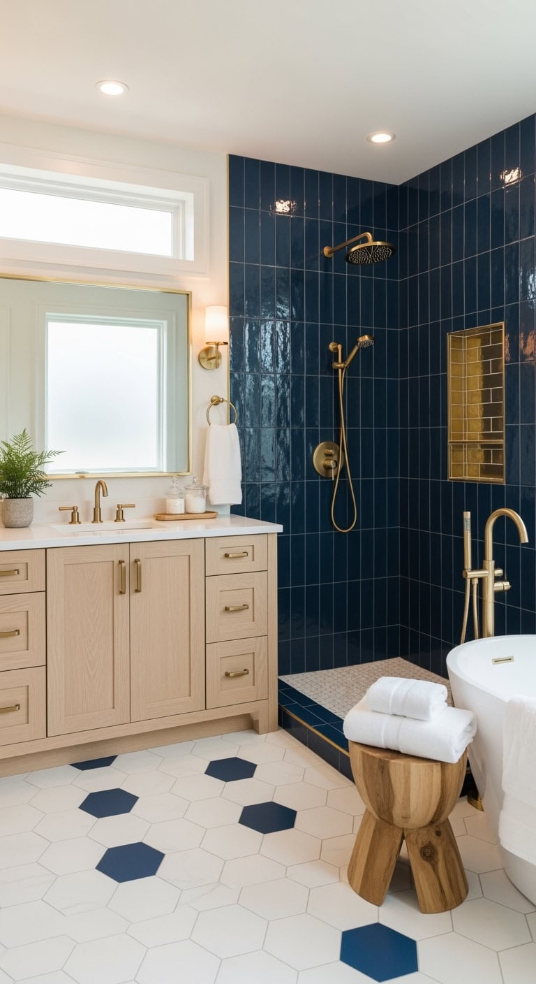 glamorous modern subway tile combinations