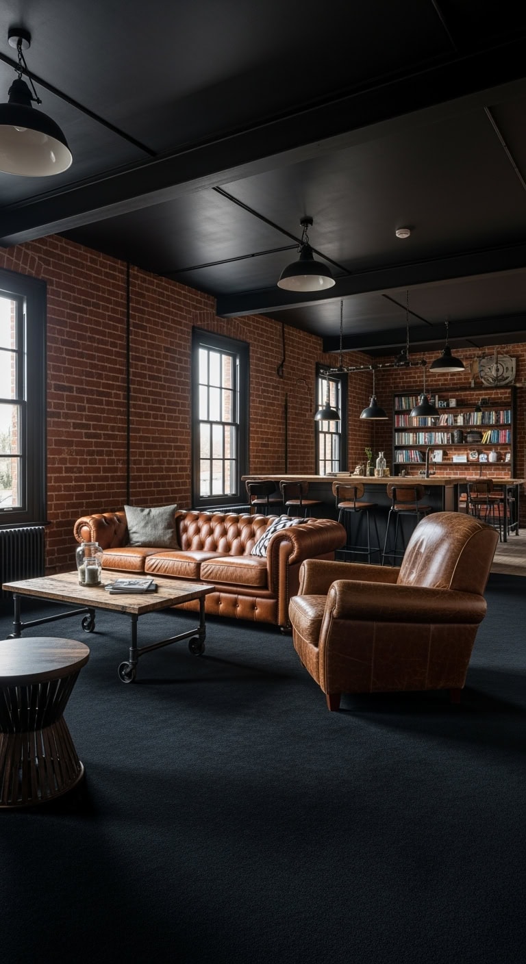 industrial loft black carpetation