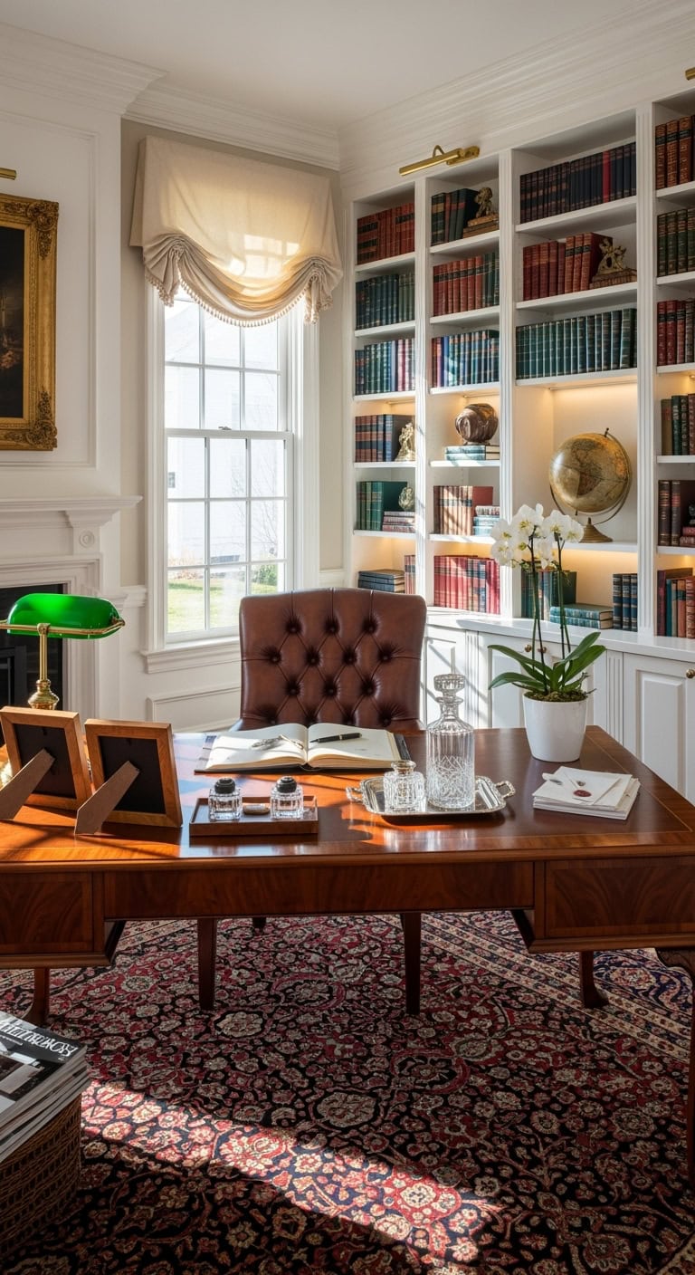 timeless elegant traditional study room