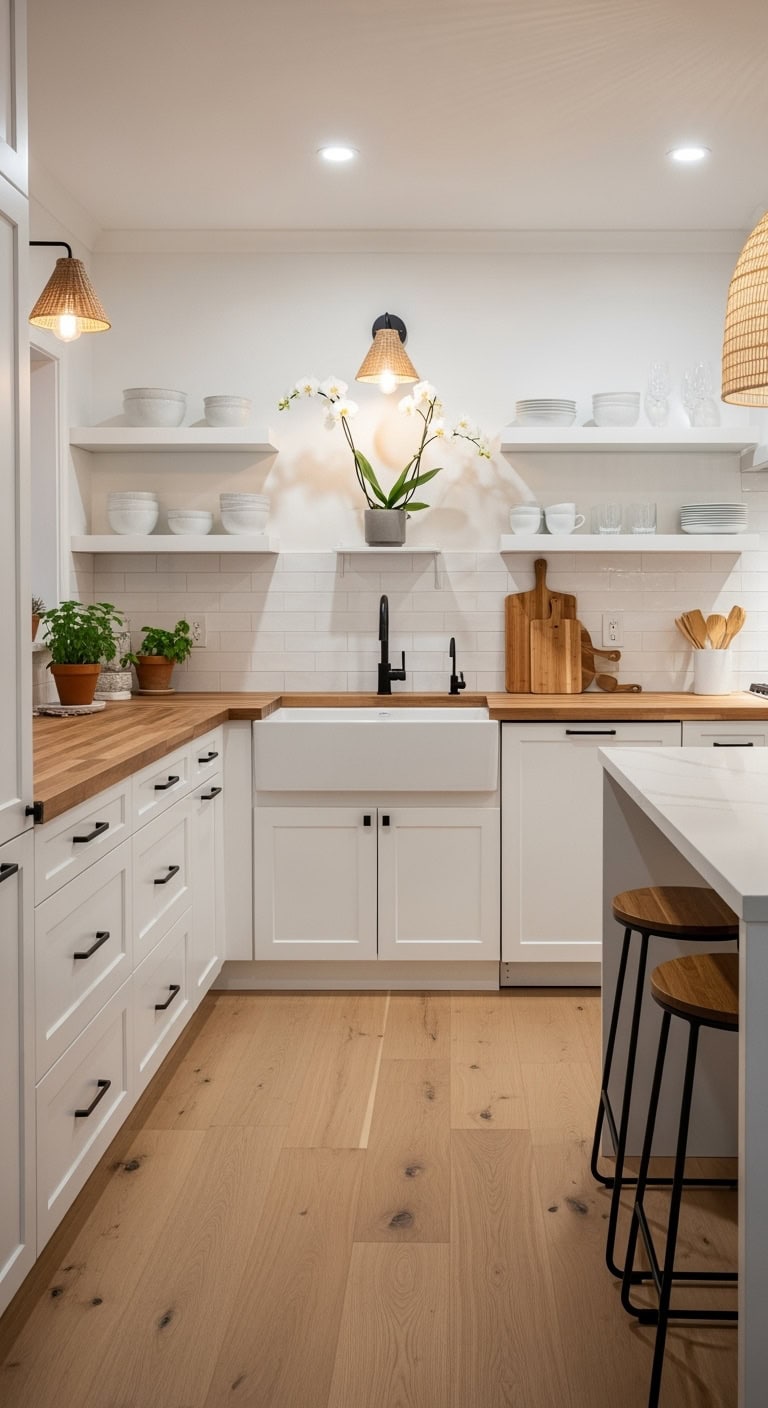zen white kitchen elegance