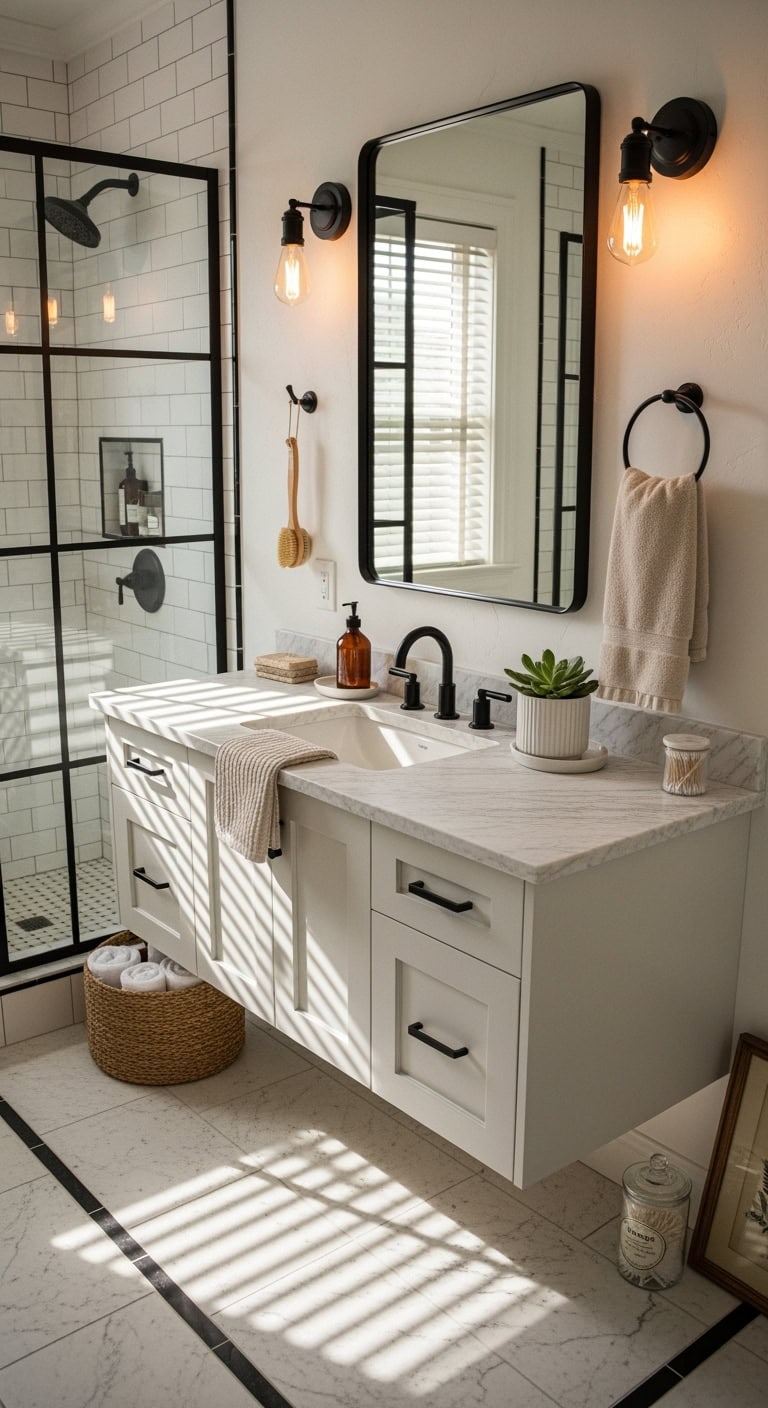 stylish versatile coordinated curated bathroom