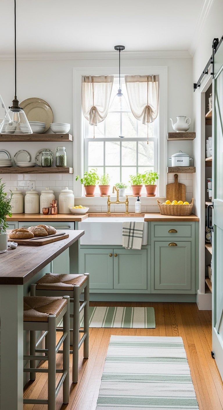 farmhouse mint kitchen charm