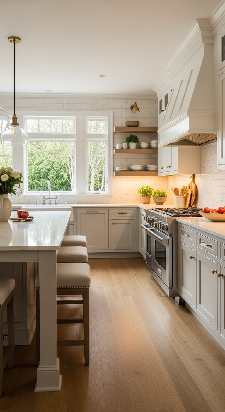 balanced cream backsplash aesthetic