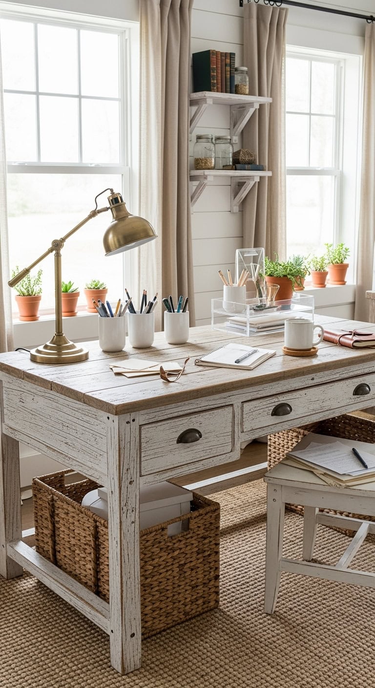 rustic farmhouse charm workspace inspiration