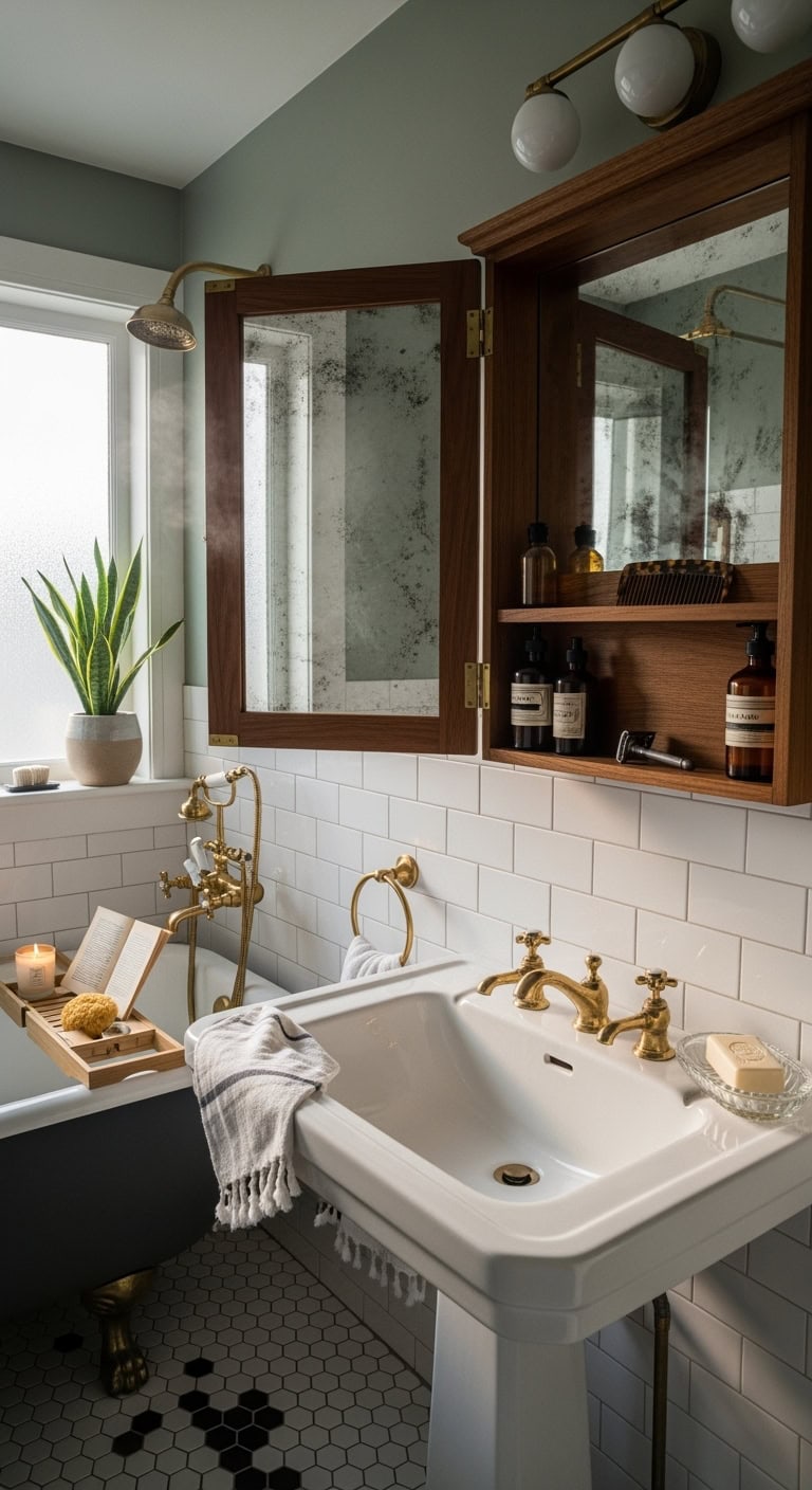 vintage medicine cabinet makeover inspiration