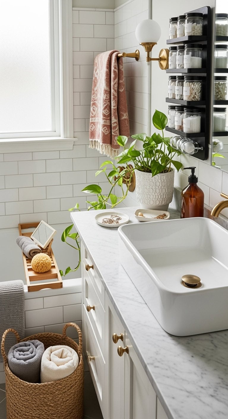 magnetic organized chic bathroom storage solution