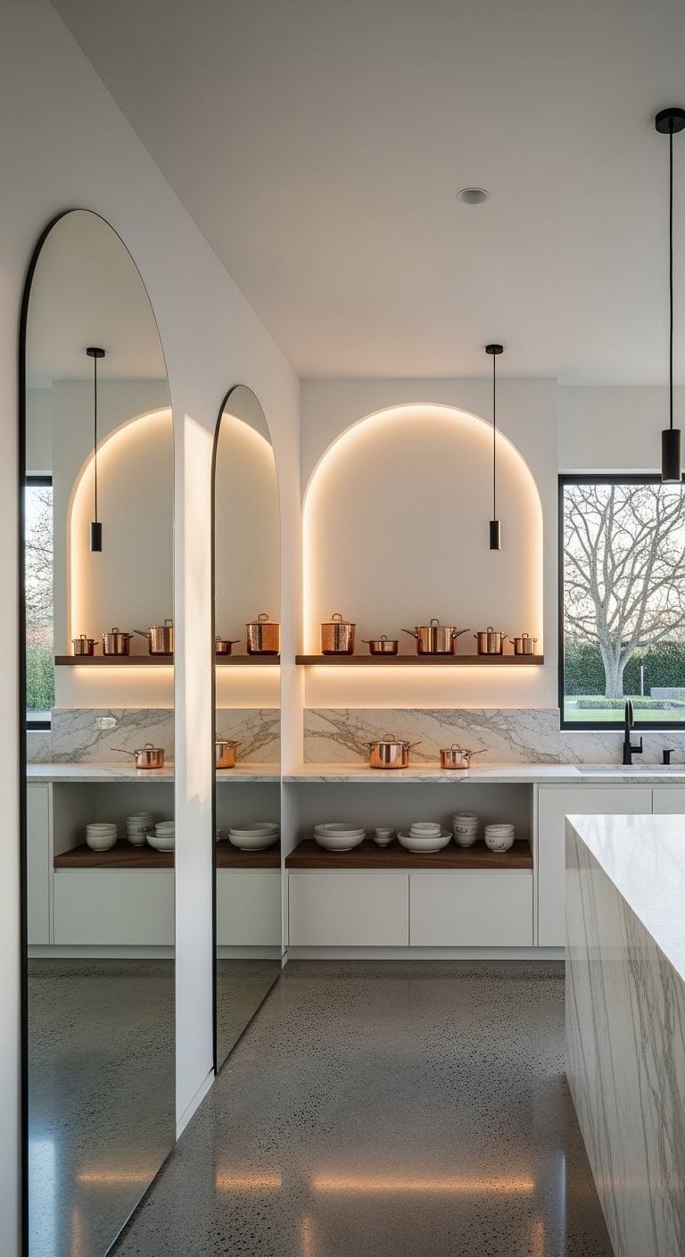 infinity effect architectural jewelry mirrored lighting