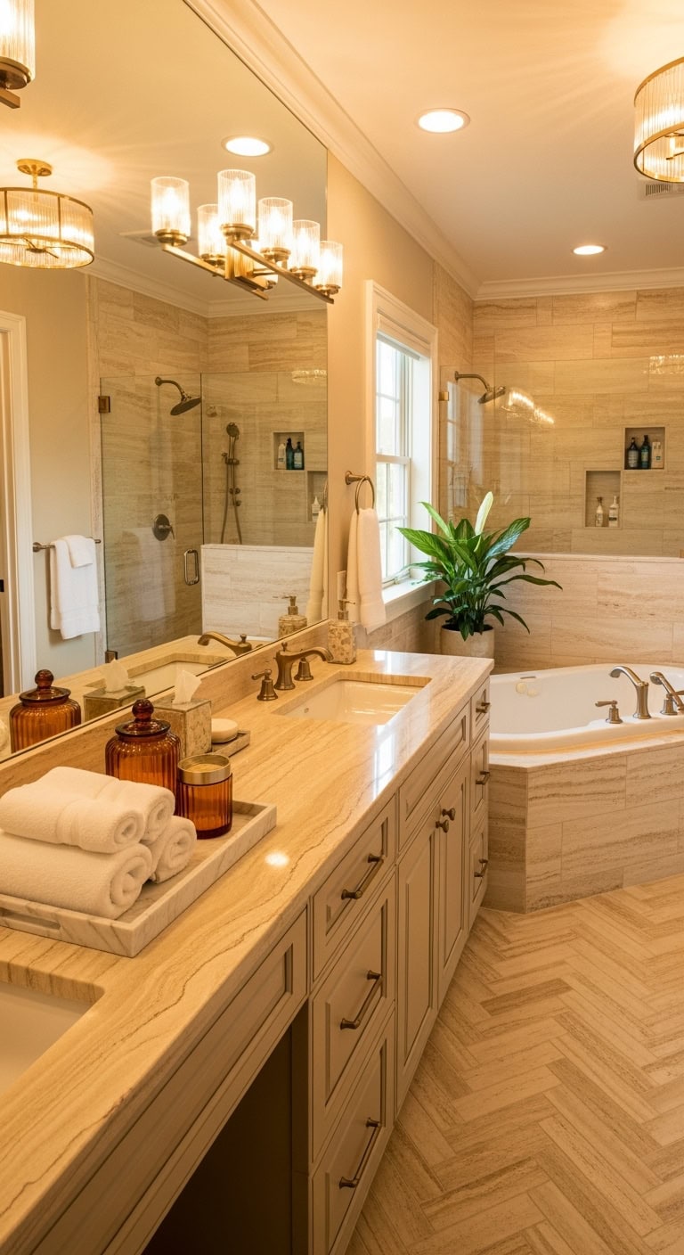 luxurious elegant sophisticated bathroom vanity