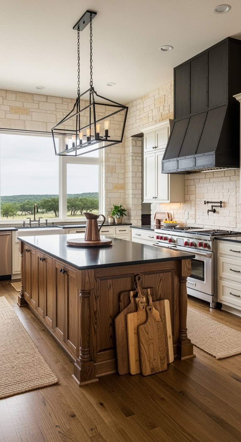 ranch modern limestone kitchen retreat