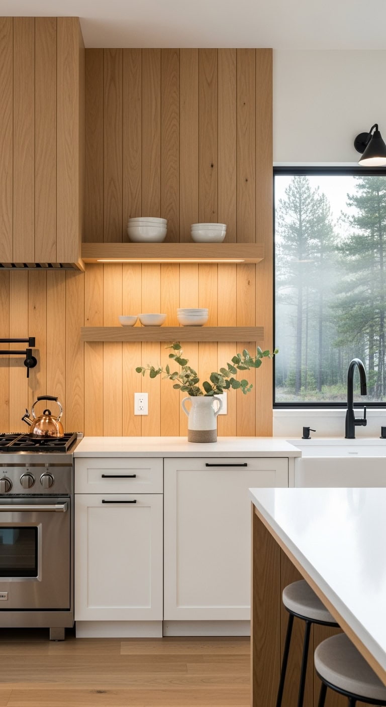 cozy warm bright nordic kitchen