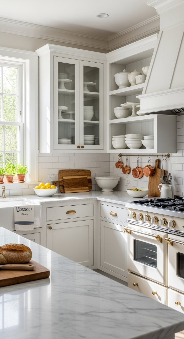 stylish kitchen display cabinet curation