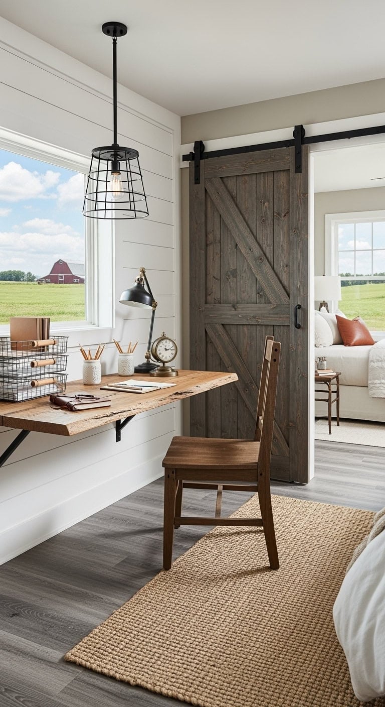 reclaimed wood rustic workspace