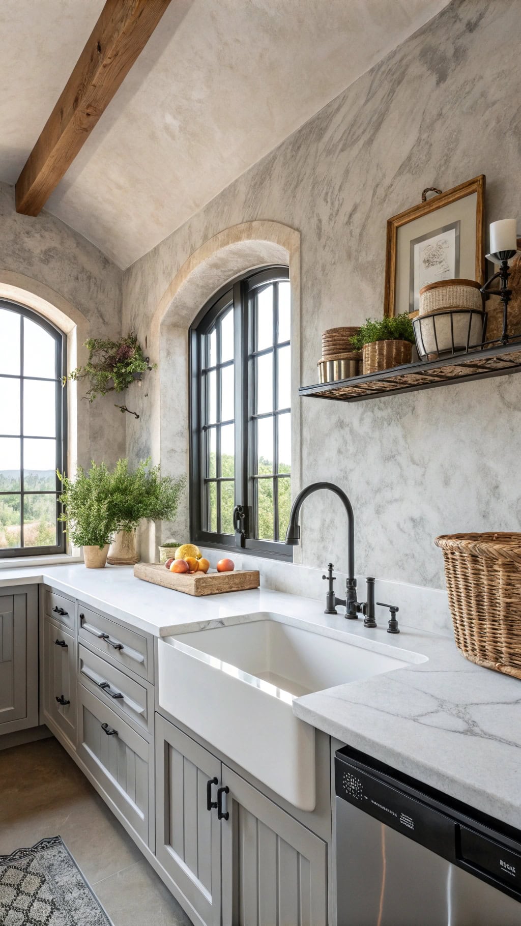 soft gray plaster elegance