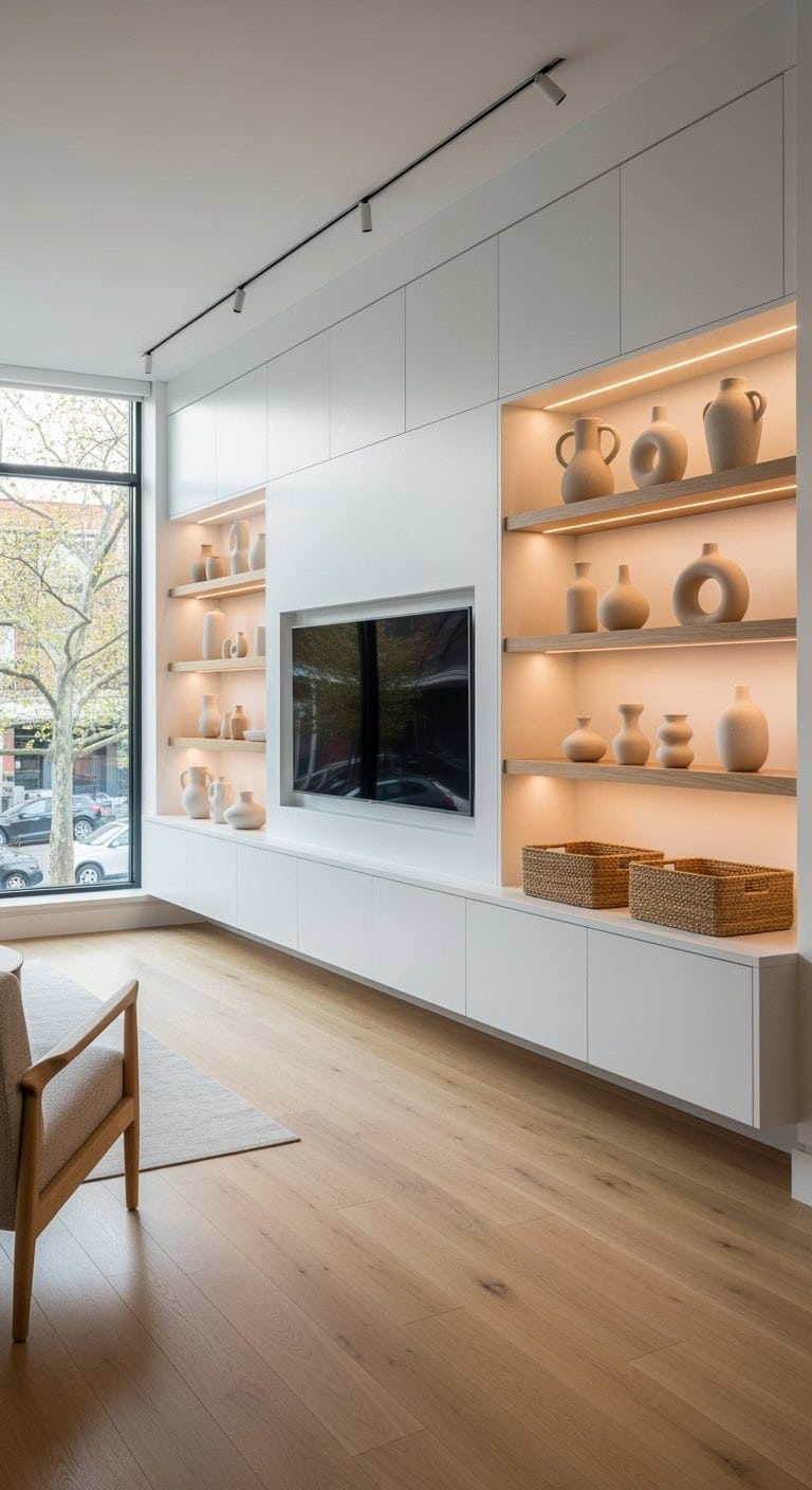 custom built in media storage