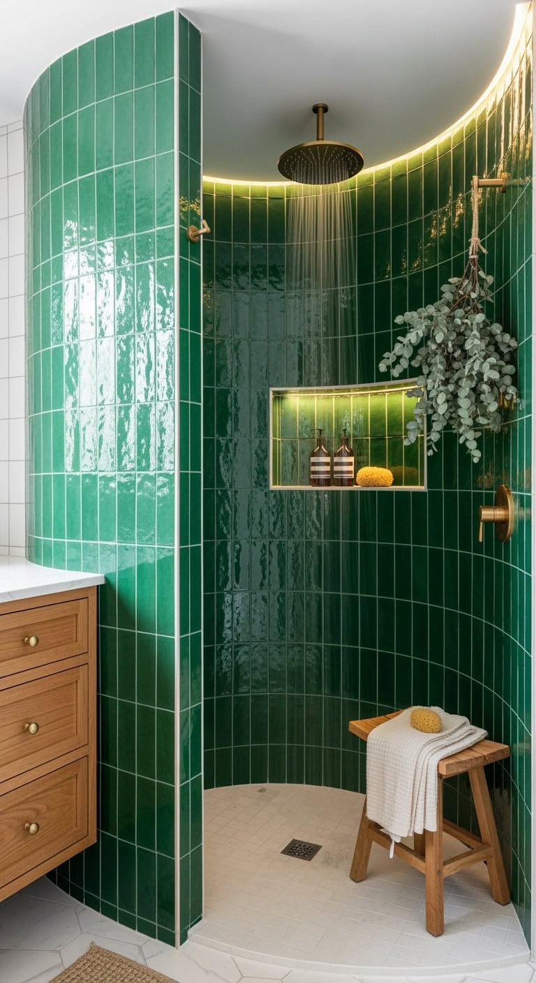 curved alcove shower sanctuary creation