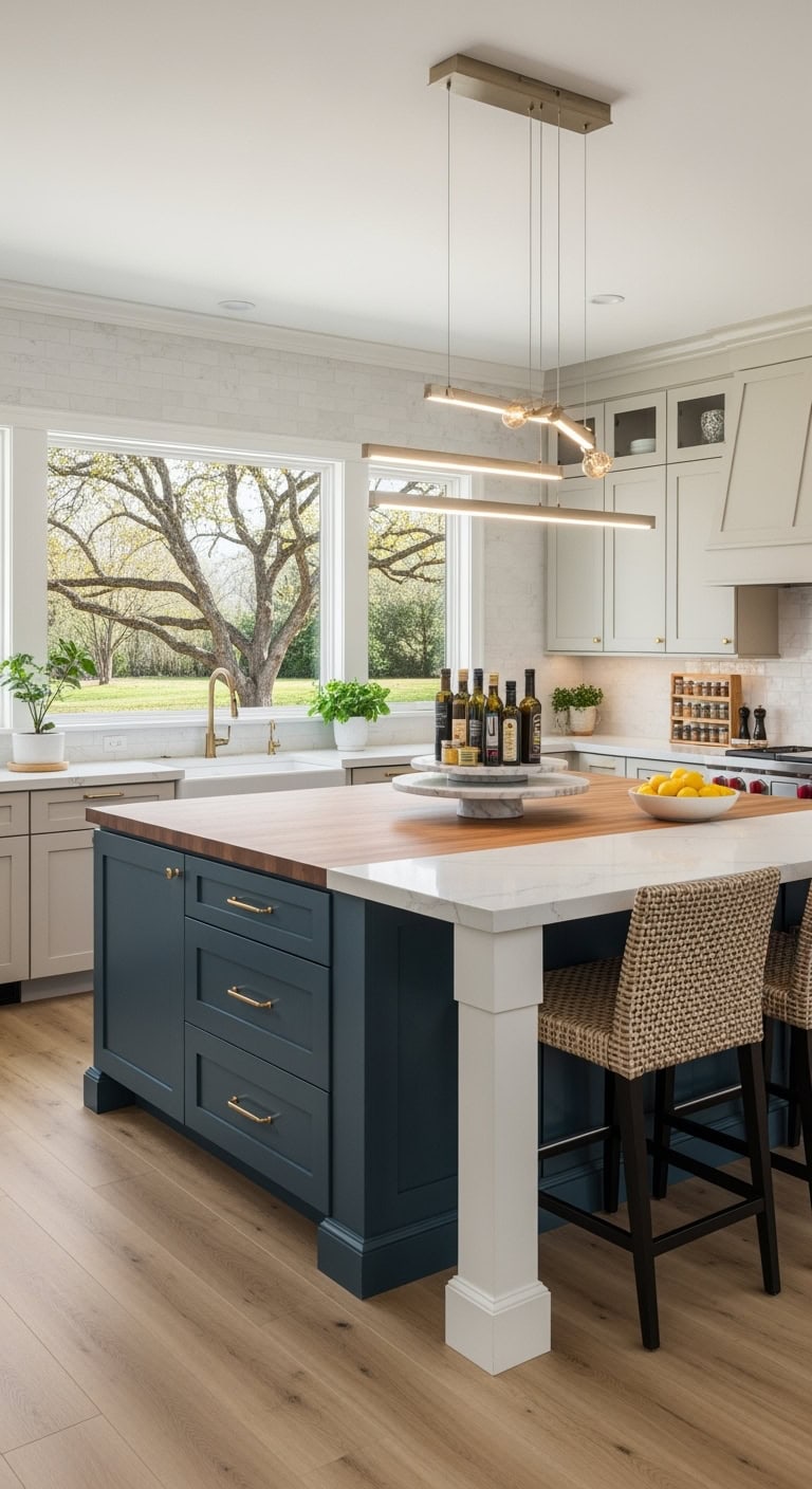 multi level multifunctional kitchen island