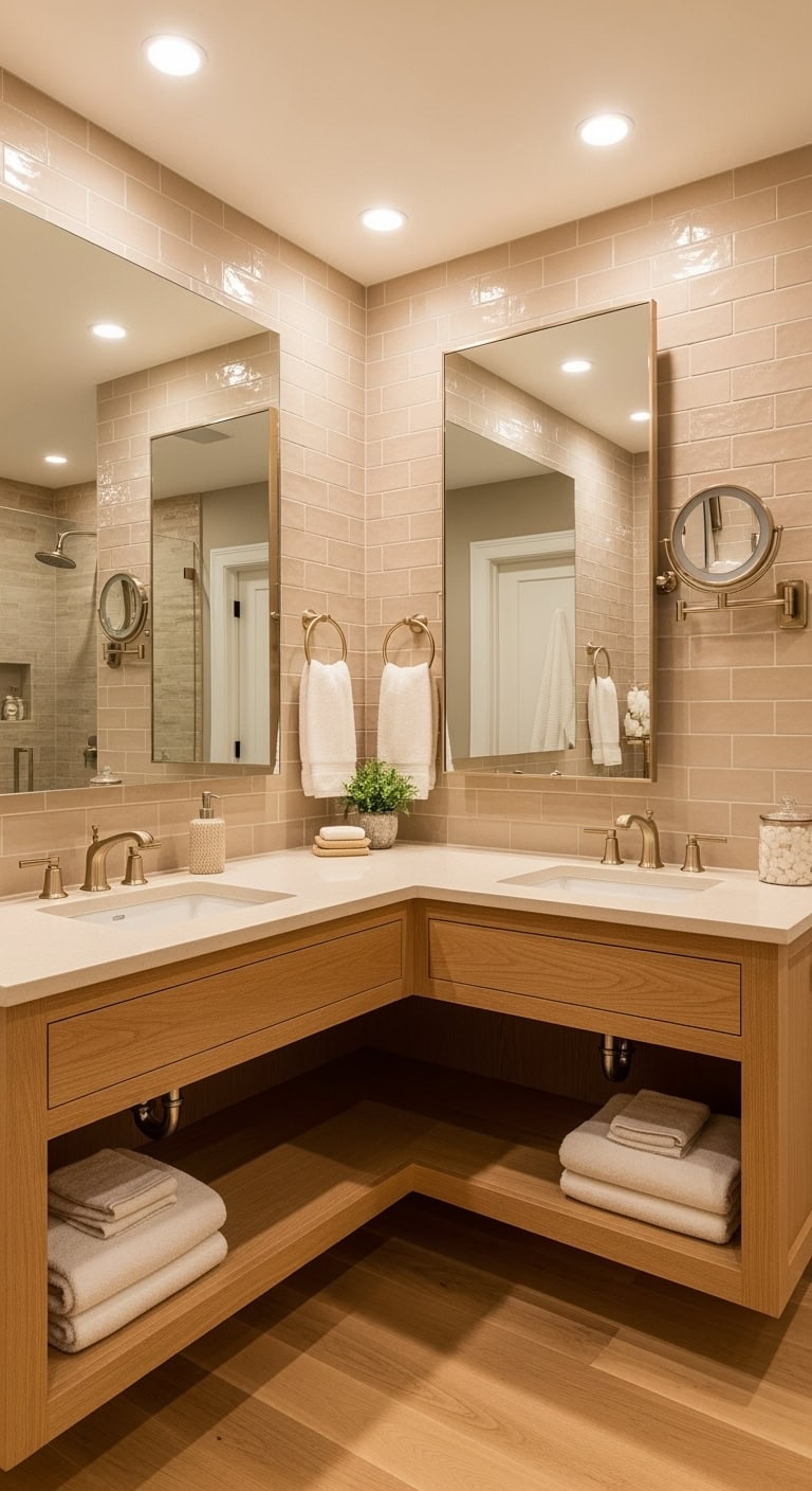 warm accessible spa like bathroom vanity design