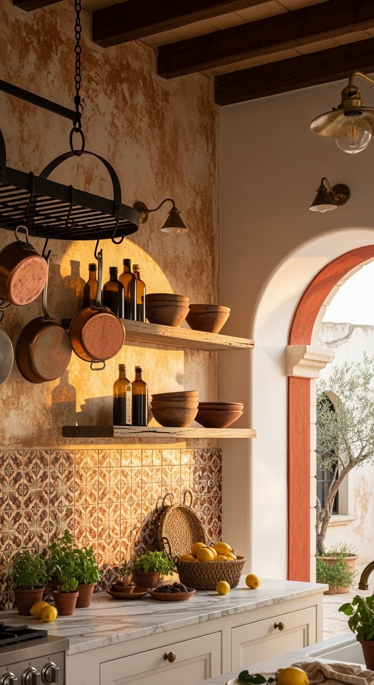 mediterranean rustic kitchen charm