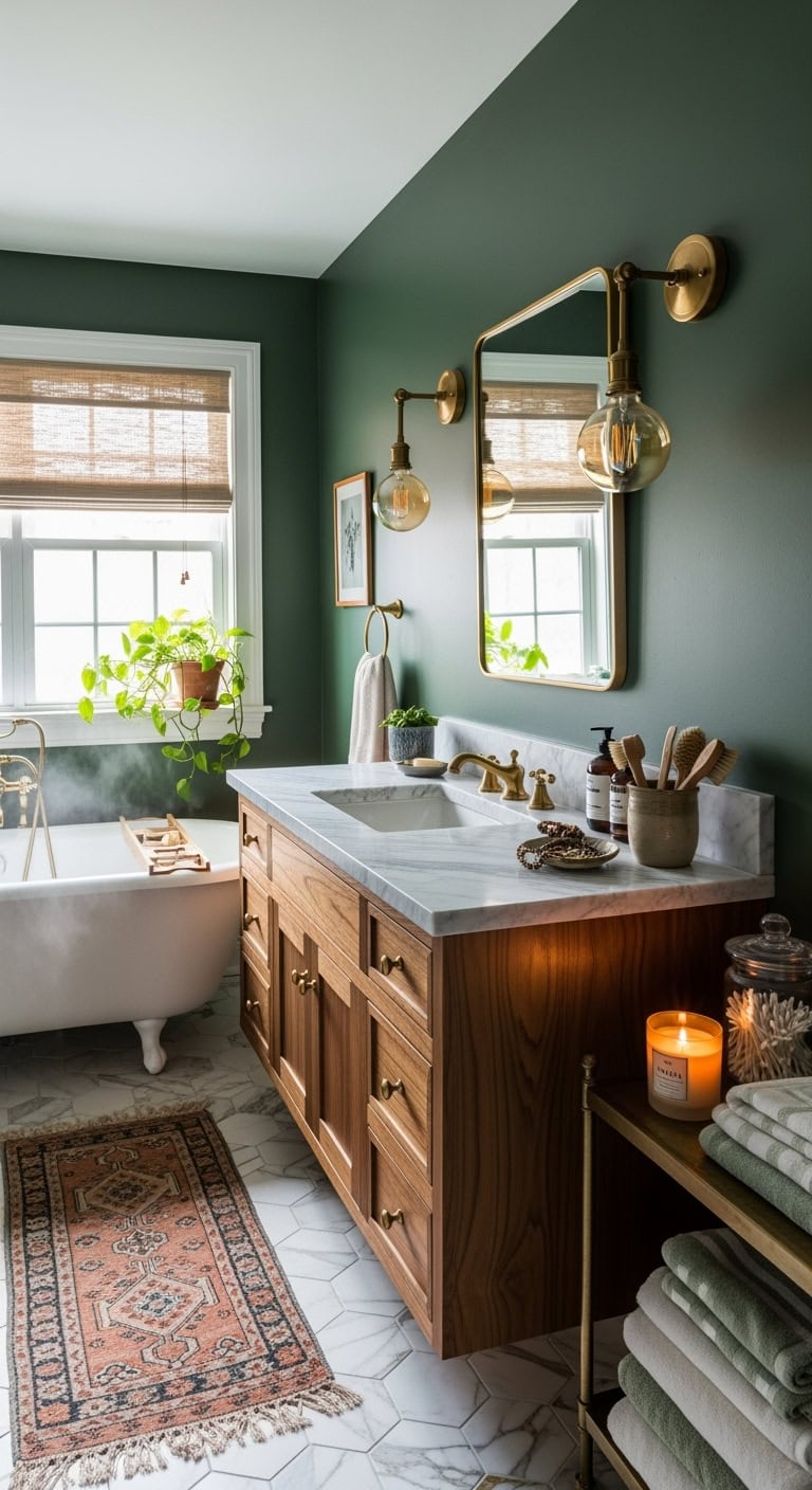 jewel toned bathroom vanity lighting magic
